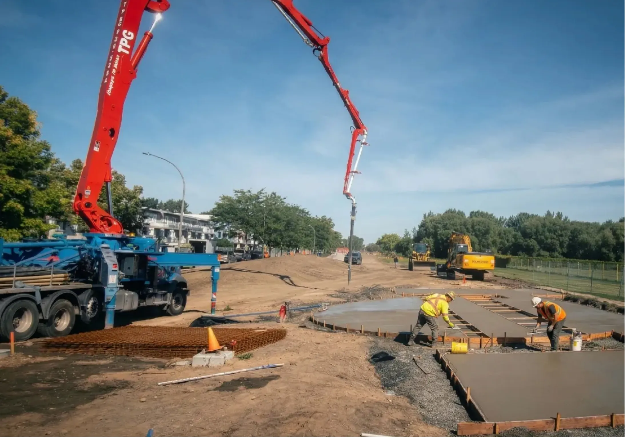 Installation de béton